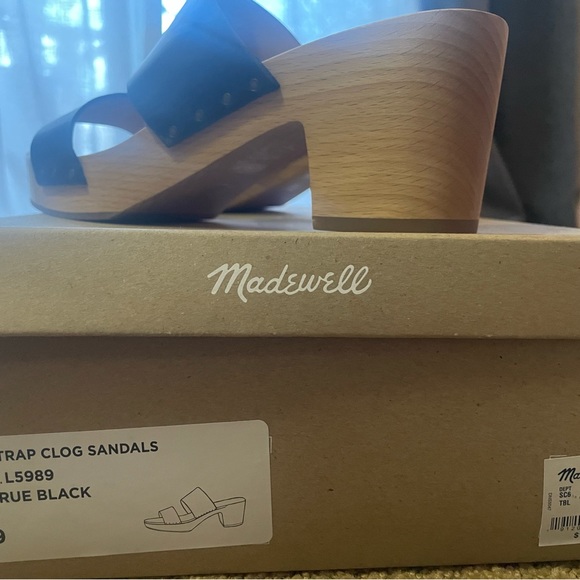 Madewell Clara double strap clogs, black NIB, size 9 - Picture 2 of 5
